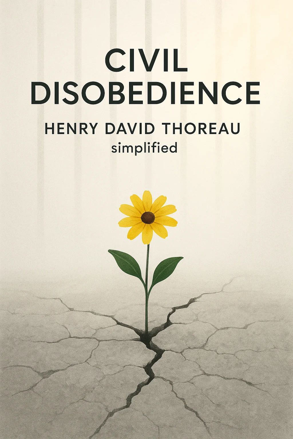 Cover art for Civil Disobedience featuring a portrait of Henry David Thoreau or thematic imagery