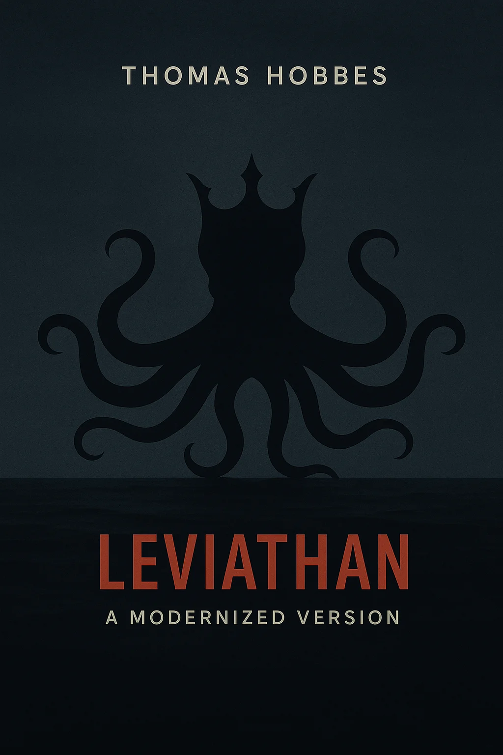 Cover art for Leviathan featuring symbolic imagery of a sovereign power.