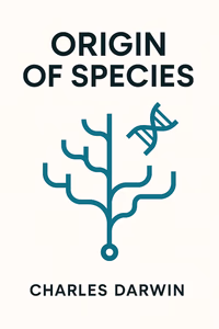 Cover art for On the Origin of Species featuring scientific illustrations